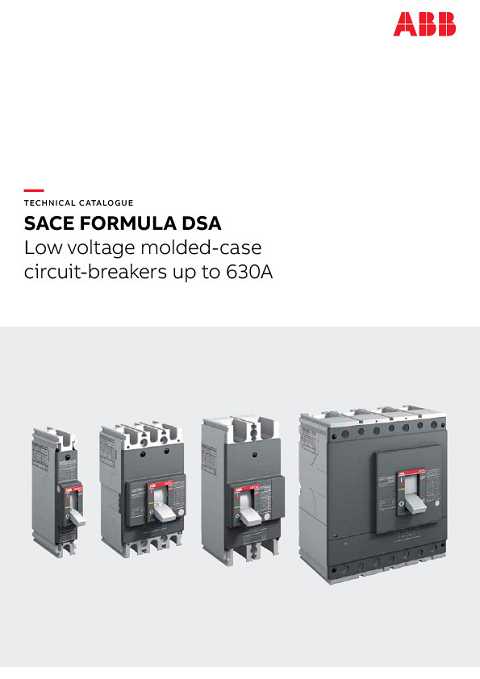 Cover of ABB SACE Formula DSA Low Voltage Molded-Case Circuit-Breakers Up to 630A