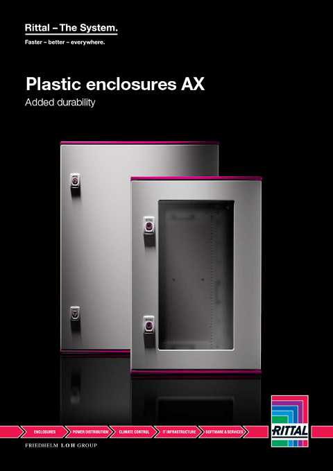 Cover of Rittal Plastic Enclosures AX Faster Better Everywhere