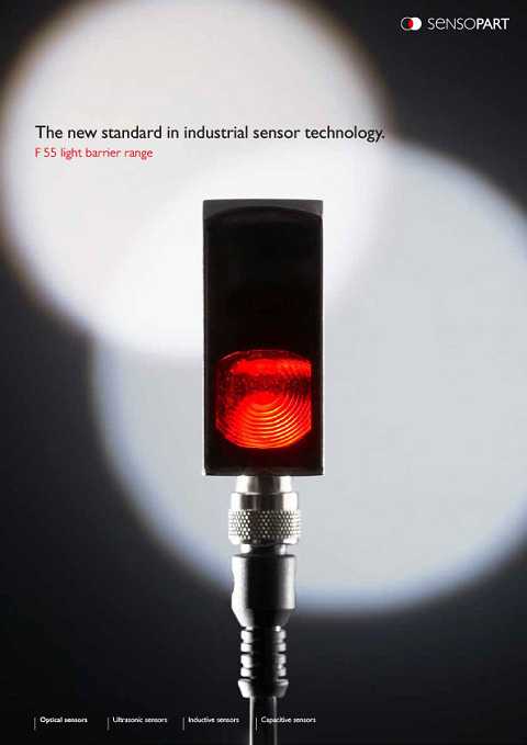 Cover of SensoPart The New Standard in Industrial Sensor Technology F 55 Light Barrier Range