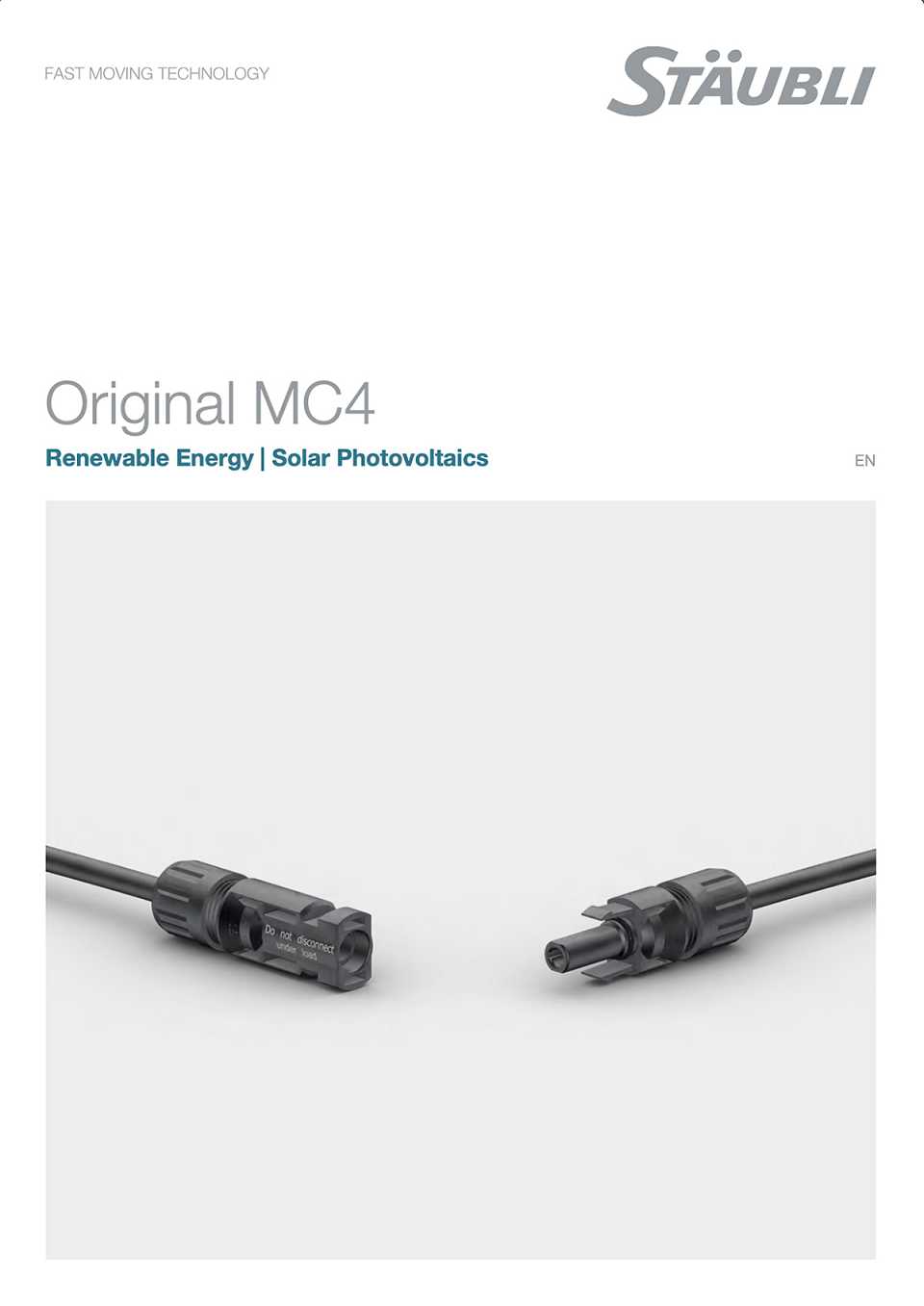 Original MC4 Connectors Catalogue Cover
