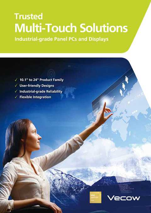 Cover of Vecow Multi-Touch Solutions Industrial-grade Panel PCs and Displays