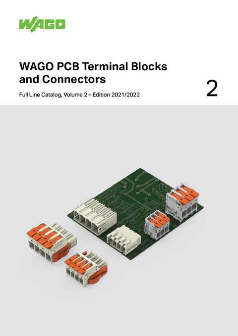 Cover of Wago PCB Terminal Blocks and Connectors Full Line Catalog, Volume 2 - Edition 2021/2022