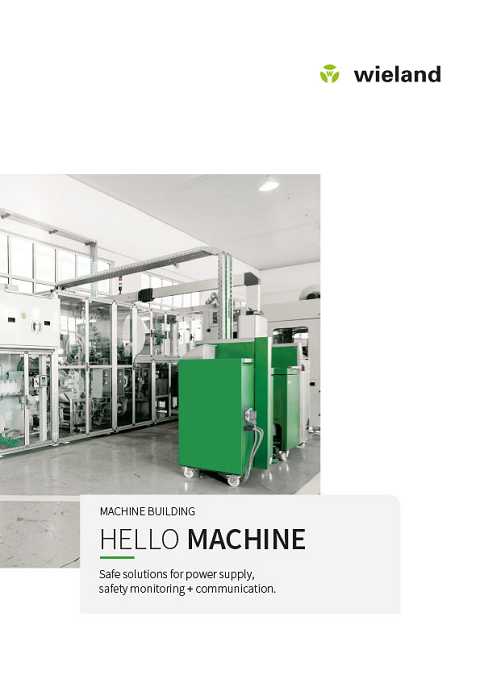 Cover of Wieland Hello Machine Safe solutions for power supply, safety monitoring + communication