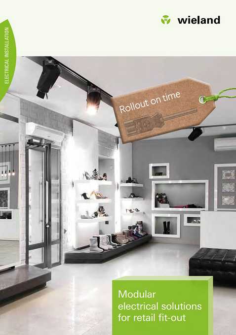 Cover of Wieland Electrical Installation Modular electrical solutions for retail fit-out