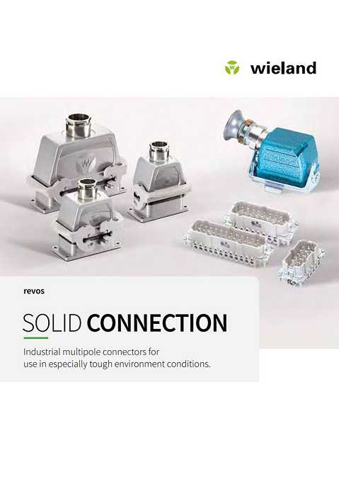 Cover of Wieland Revos SOLID CONNECTION Industrial multipole connectors for use in especially tough environment conditions