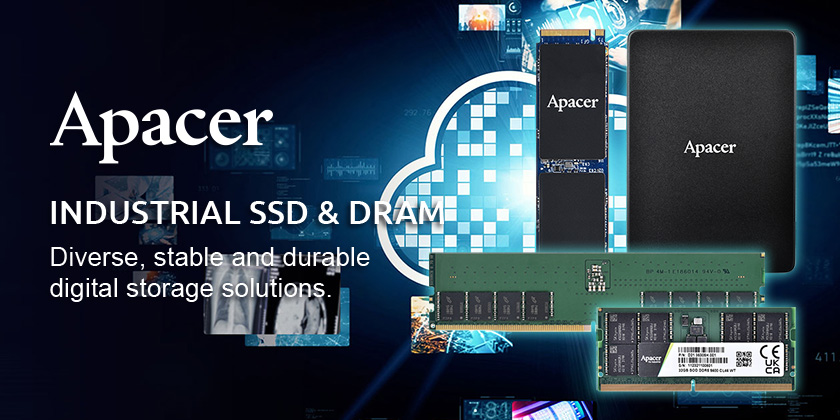 Industrial Grade SSD & DDR, by Apacer Banner