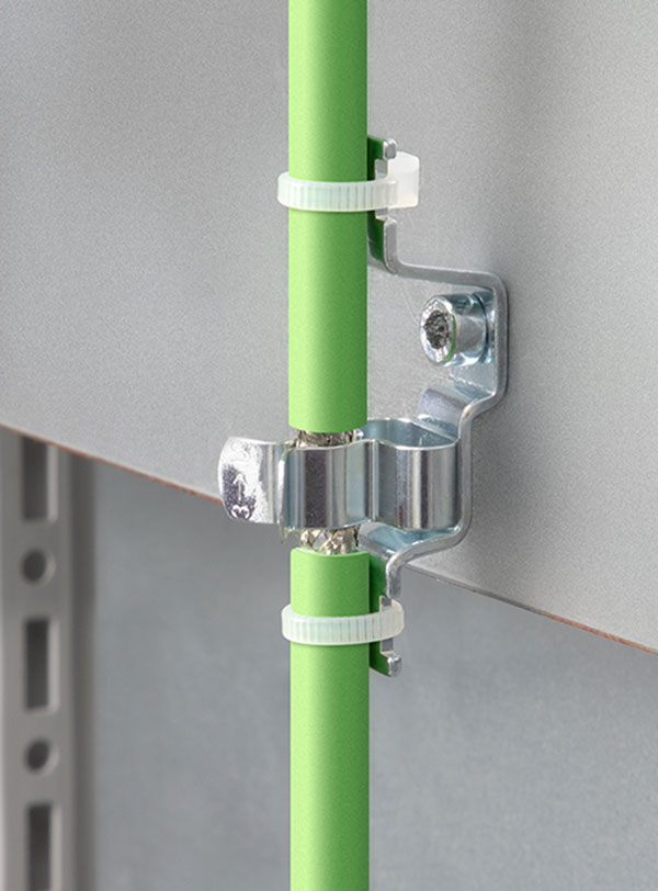 Secure fastening through double strain relief with Icotek