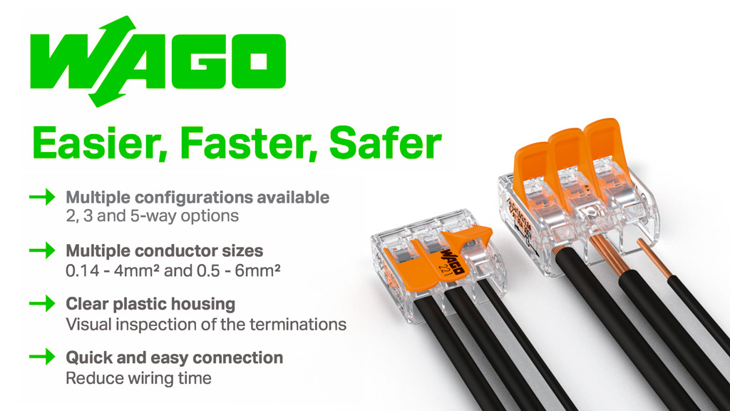WAGO 221 Quick Connectors The smarter choice Terminal Block