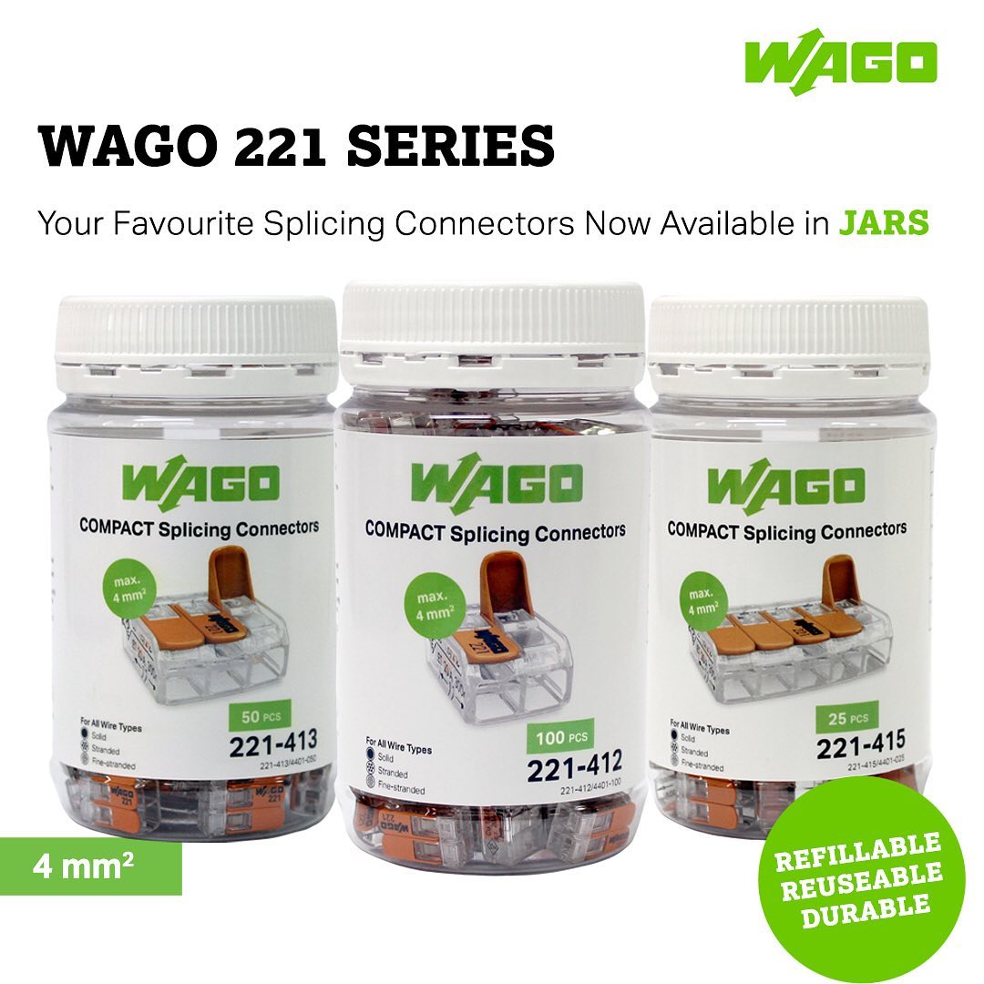 Wago 221 Wire Connectors Now Available in Jars