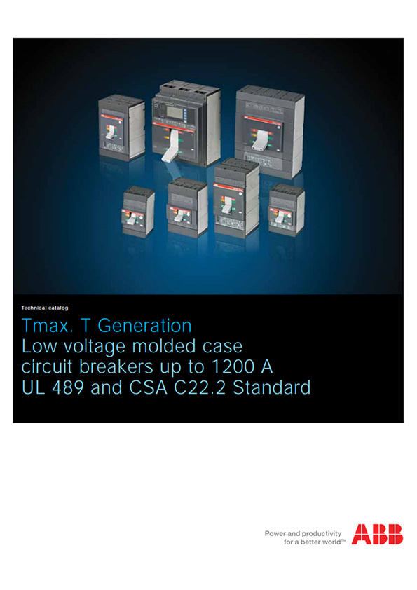 ABB Tmax Low Voltage MCCBs Catalogue Cover