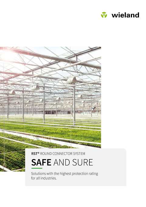 Cover of Wieland Safe and Sure Solutions with the highest protection rating for all industries