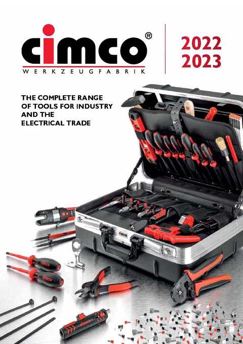 Cover of Cimco Electrical Tools 2022-2023 THE COMPLETE RANGE OF TOOLS FOR INDUSTRY AND THE ELECTRICAL TRADE