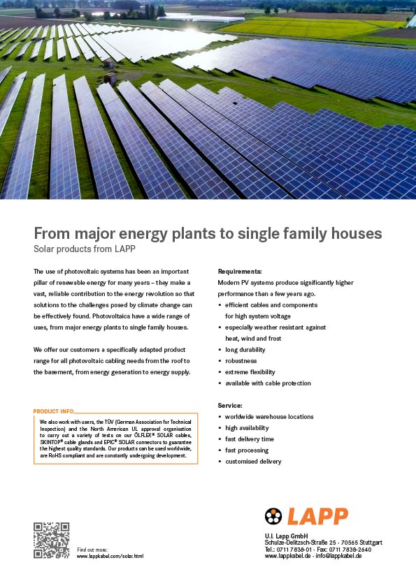Lapp major energy plants to single family houses