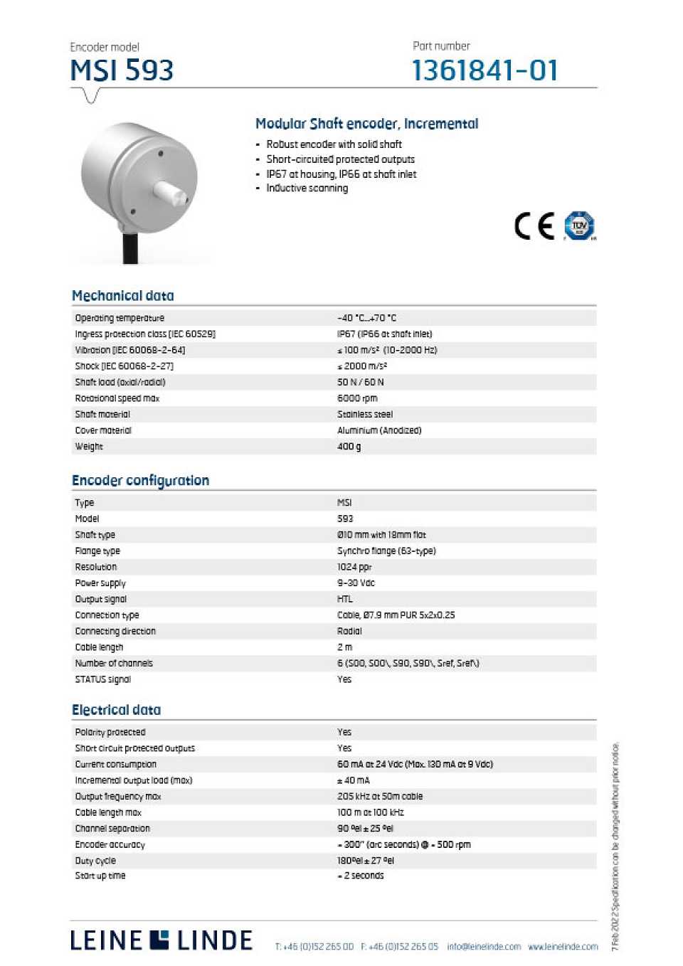 MSI 593 Catalogue Cover