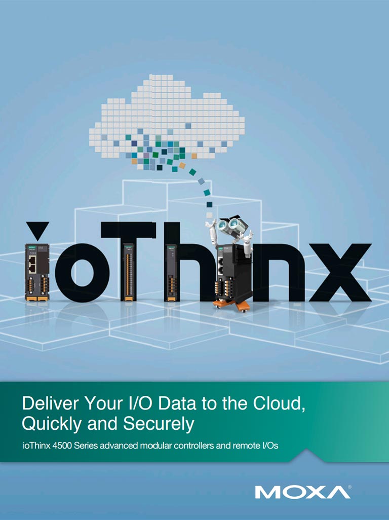 MOXA ioThinx 4500 Series IIoT Controllers & IOs Flyer Cover