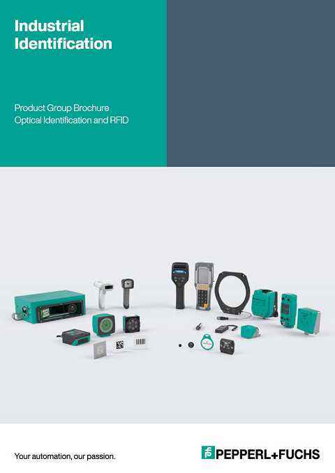 Cover of Pepperl+Fuchs Industrial Identification Product Group Brochure Optical Identification and RFID