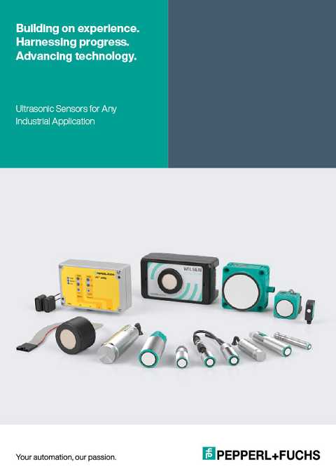 Cover of Pepperl+Fuchs Building on Experience Ultrasonic Sensors for Any Industrial Application
