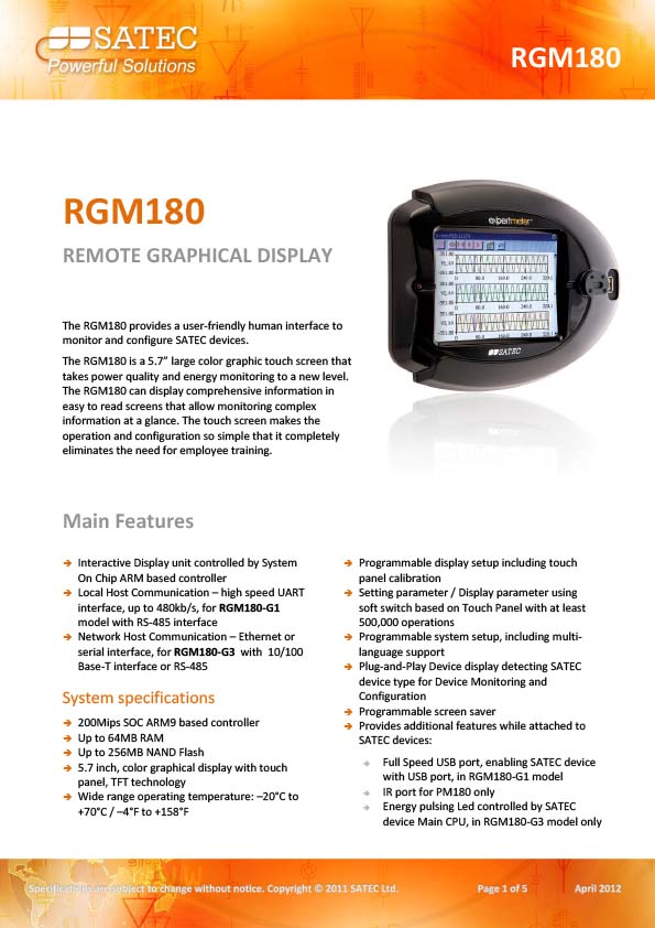 Satec rgm180