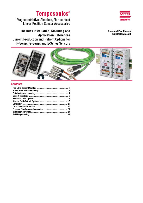 Temposonics industrial sensors