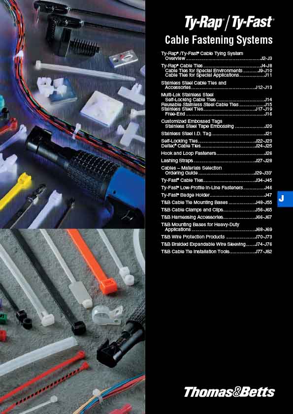 Ty rap cable fastening systems