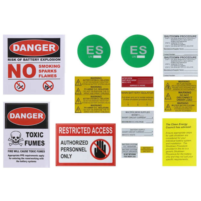 Image of DC LITHIUM ION BATTERY LABEL KIT (KLIBDC01)